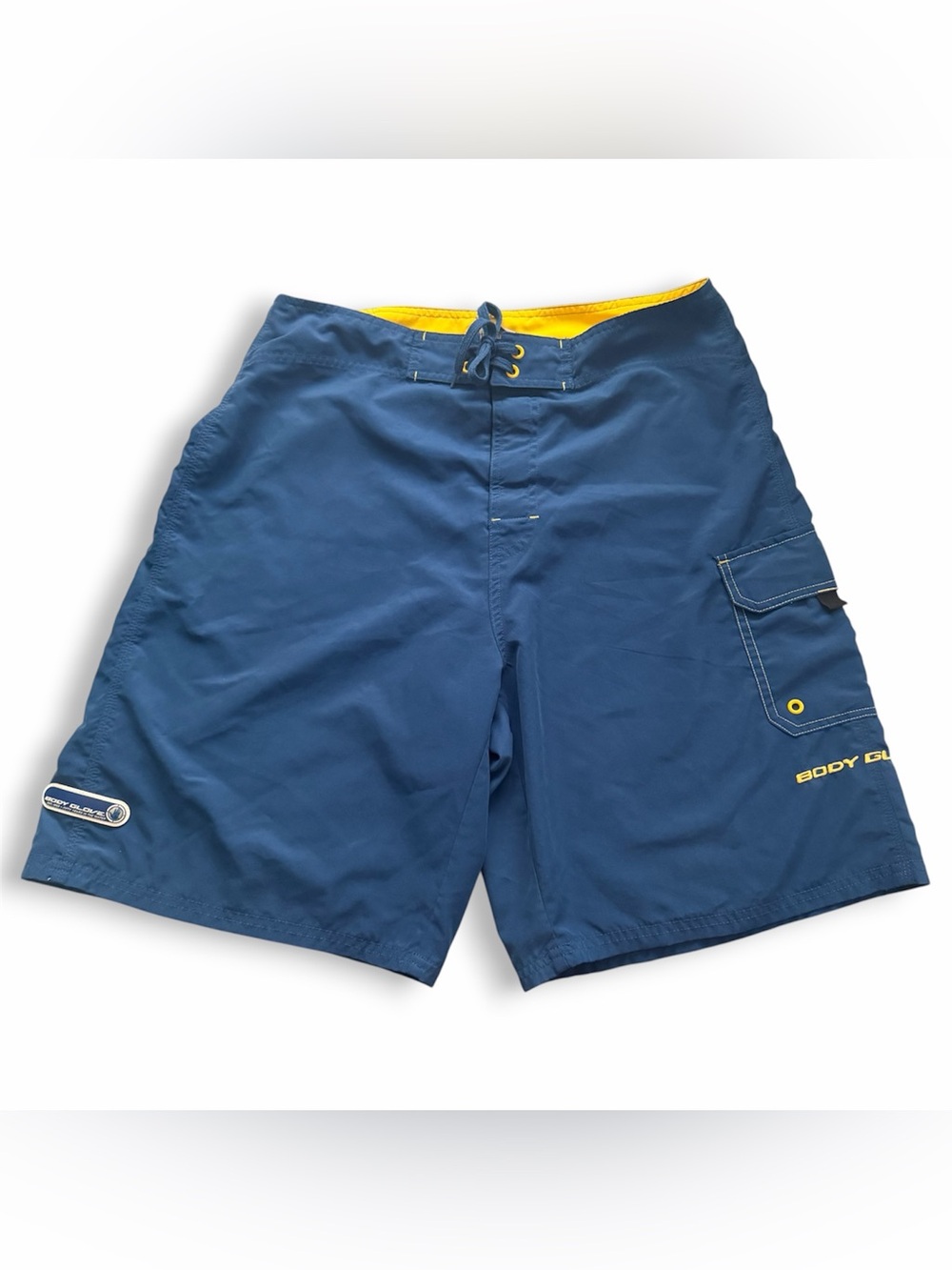 VTG Y2K 2000s Body Glove Teal Yellow Men’s Board Shorts Swim Surf Trunks